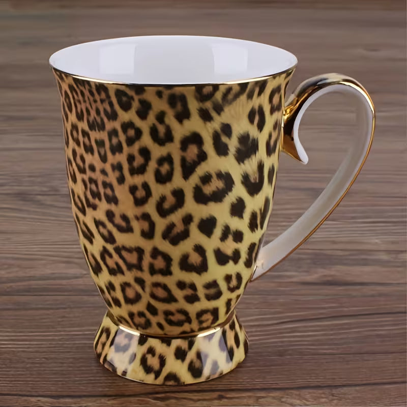 Glitzy Cheetah Coffee Cup