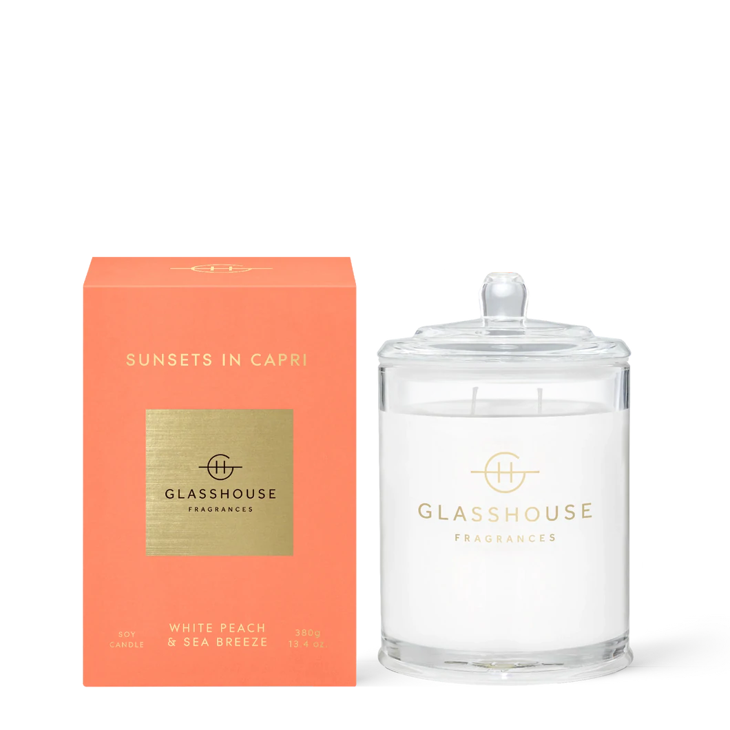 Glasshouse Candle 380g Sunset in Capri