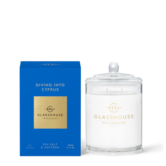 Glasshouse Candle 380g Diving into Cypress