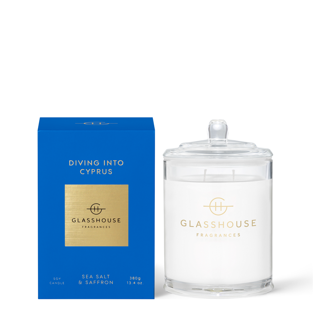 Glasshouse Candle 380g Diving into Cypress