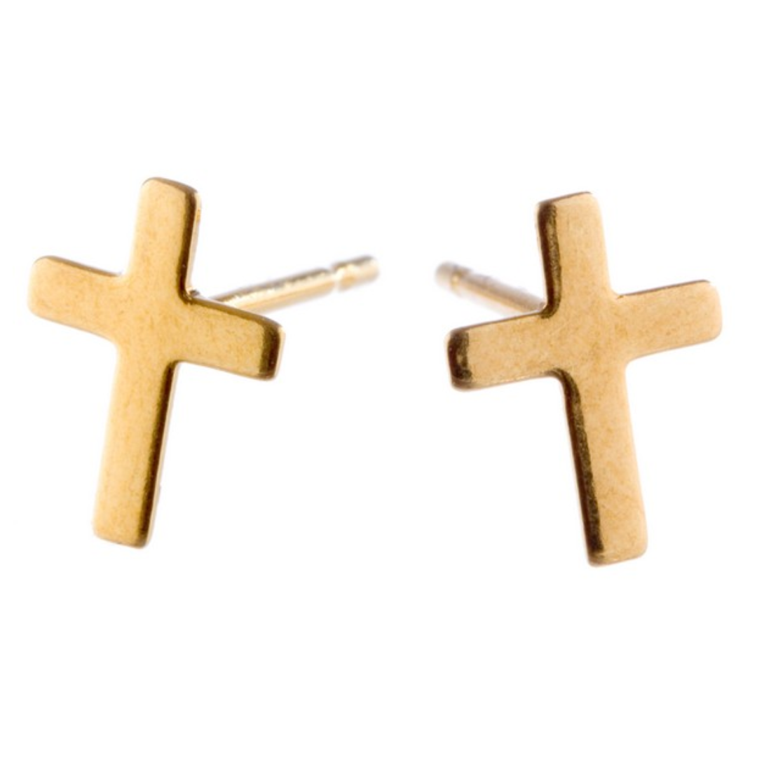 Gold Cross earrings