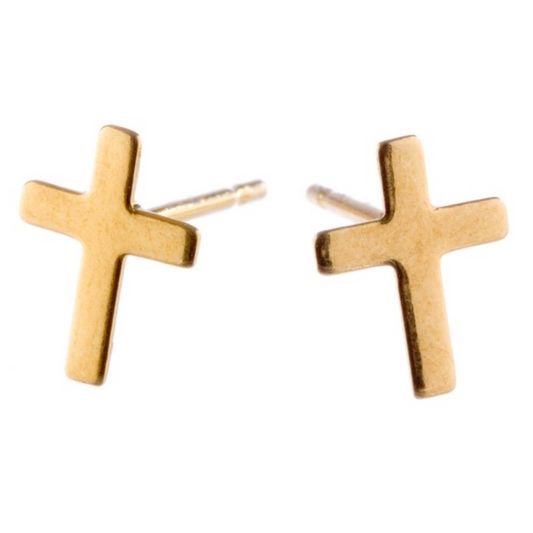 Gold Cross earrings