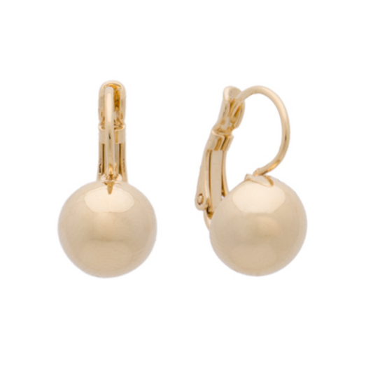 Gold Polished Ball Drop earrings